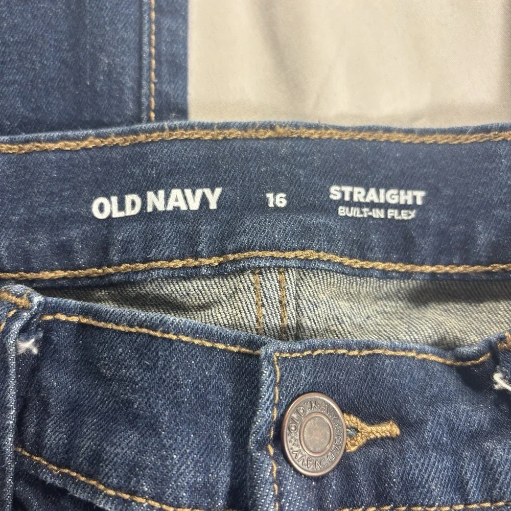 Old‎ Navy Boys Size 16 Flex Straight Jeans Baywaves Built-In Flex Denim